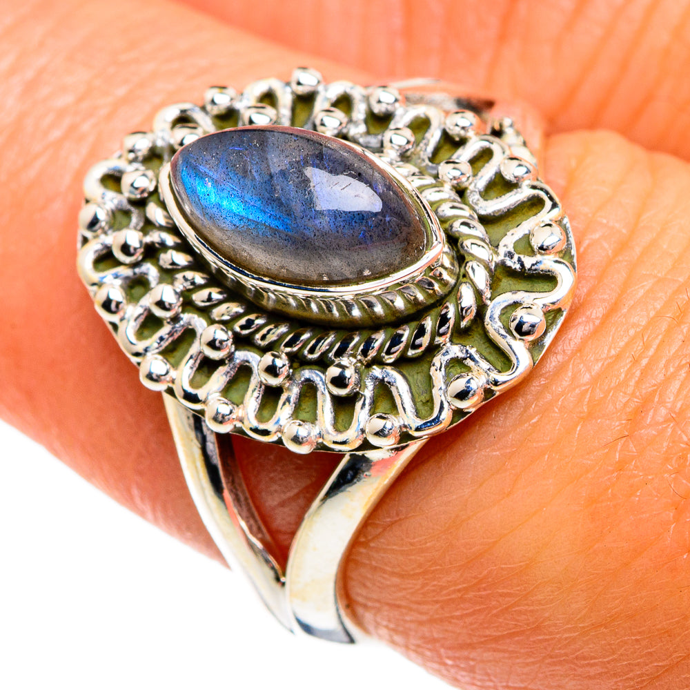 Labradorite Rings handcrafted by Anasilvercos - RING80202