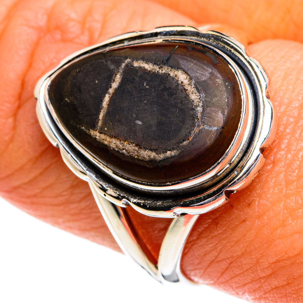 Septarian Geode Rings handcrafted by Anasilvercos - RING80209