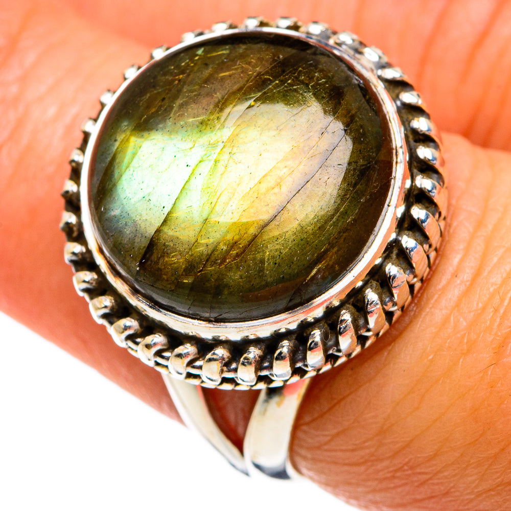 Labradorite Rings handcrafted by Anasilvercos - RING80210