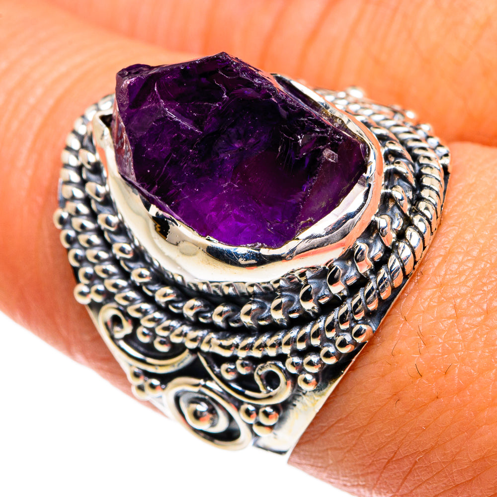 Amethyst Rings handcrafted by Anasilvercos - RING80218