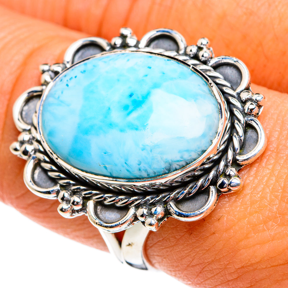 Larimar Rings handcrafted by Anasilvercos - RING80225