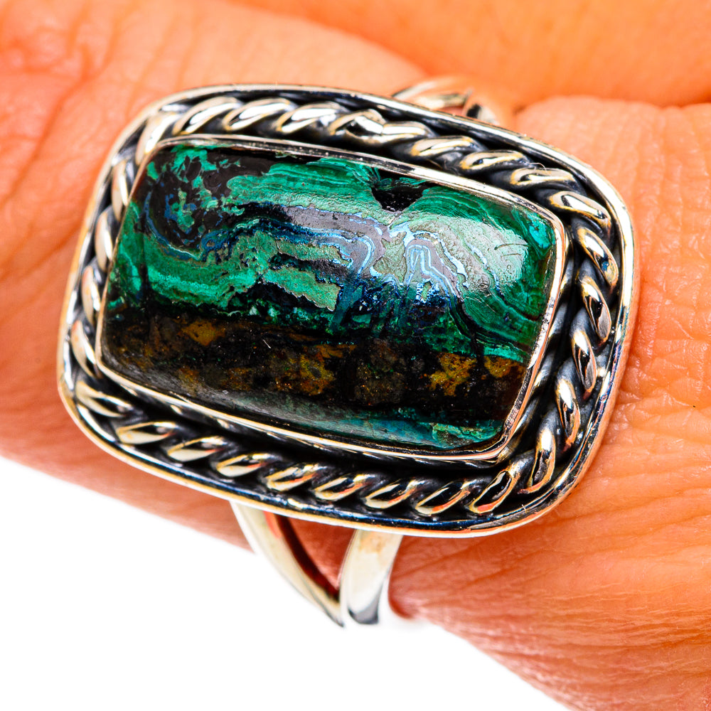 Chrysocolla Rings handcrafted by Anasilvercos - RING80230