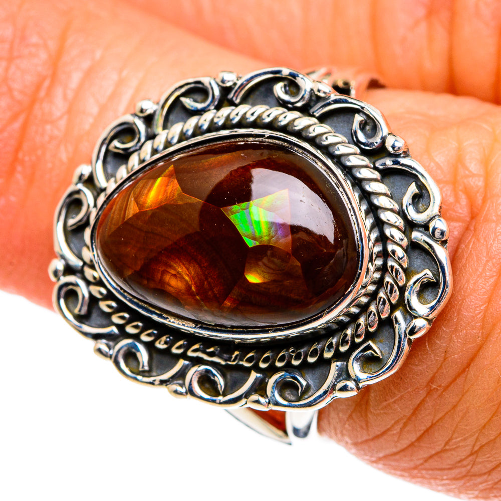 Mexican Fire Agate Rings handcrafted by Anasilvercos - RING80233