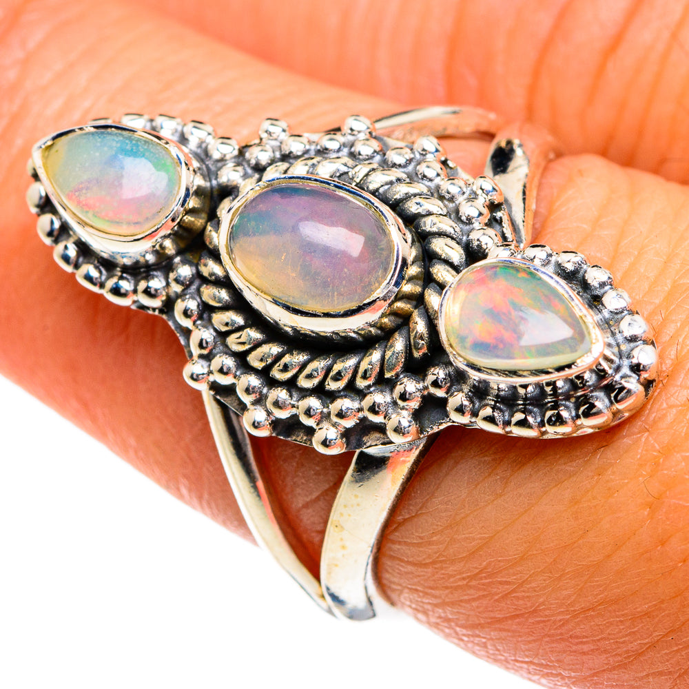 Ethiopian Opal Rings handcrafted by Anasilvercos - RING80244