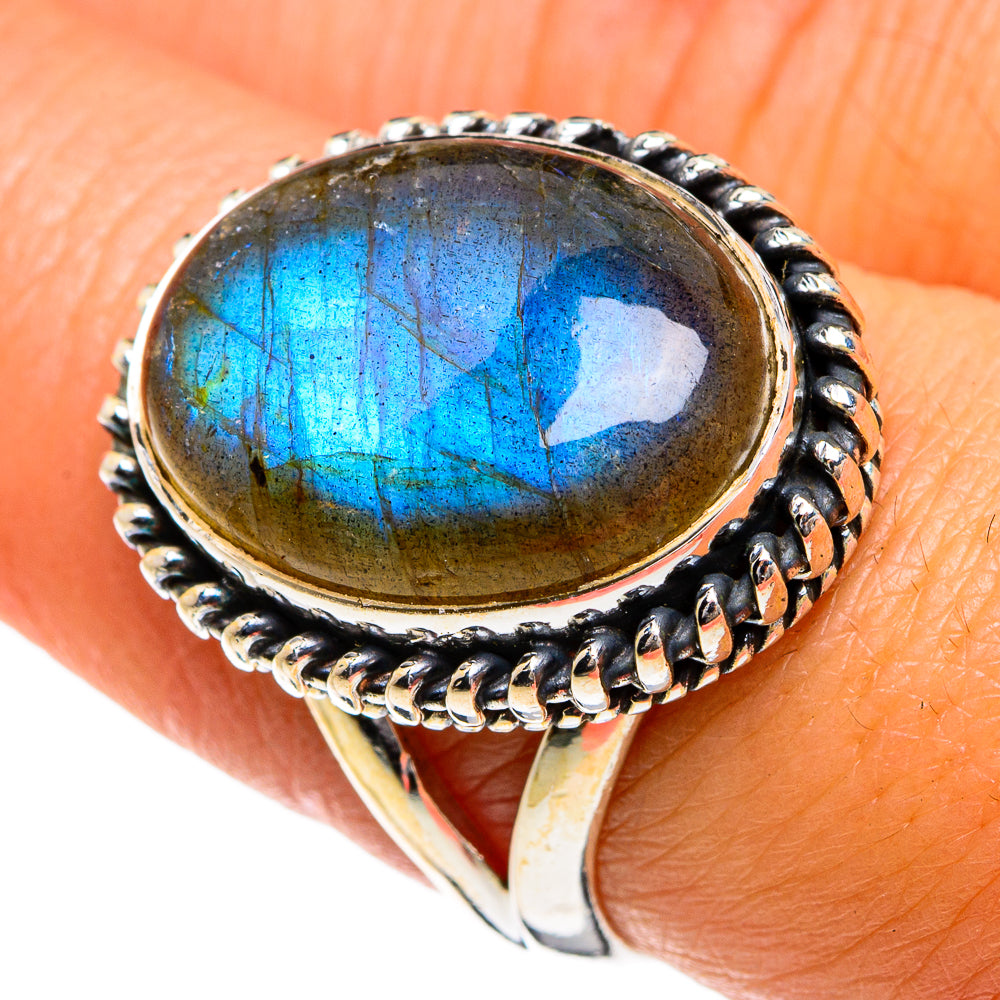 Labradorite Rings handcrafted by Anasilvercos - RING80246