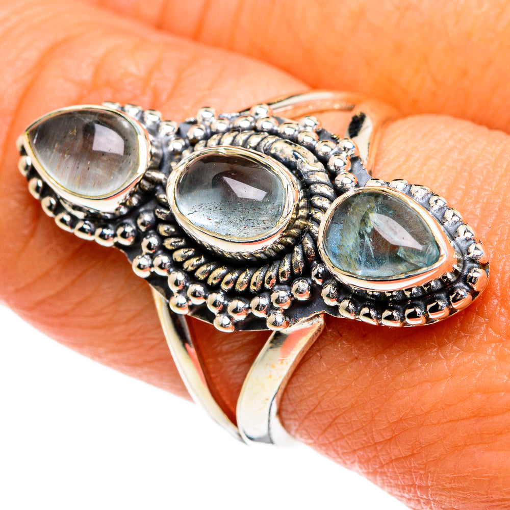 Aquamarine Rings handcrafted by Anasilvercos - RING80250