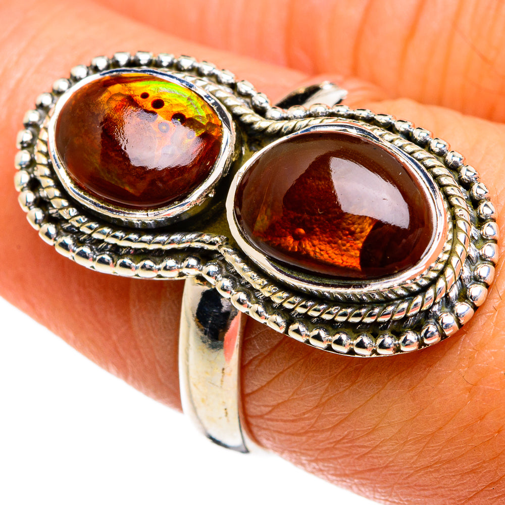 Mexican Fire Agate Rings handcrafted by Anasilvercos - RING80257