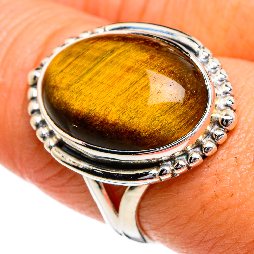 Tiger Eye Rings handcrafted by Anasilvercos - RING80258