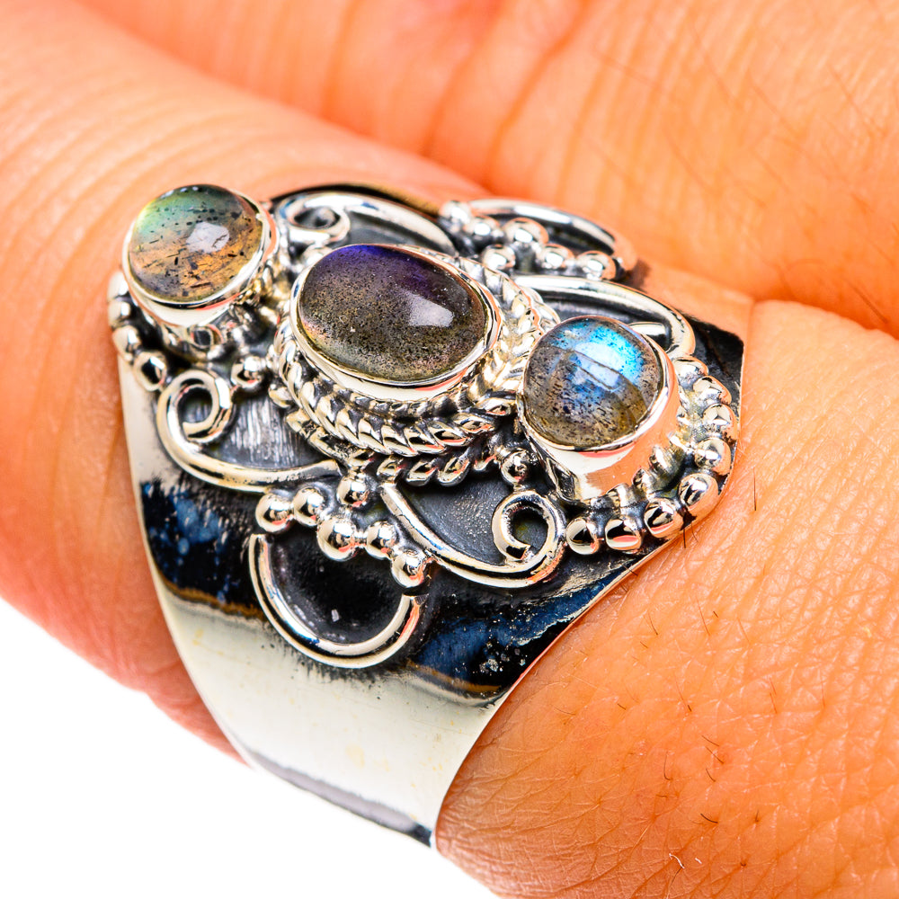 Labradorite Rings handcrafted by Anasilvercos - RING80276