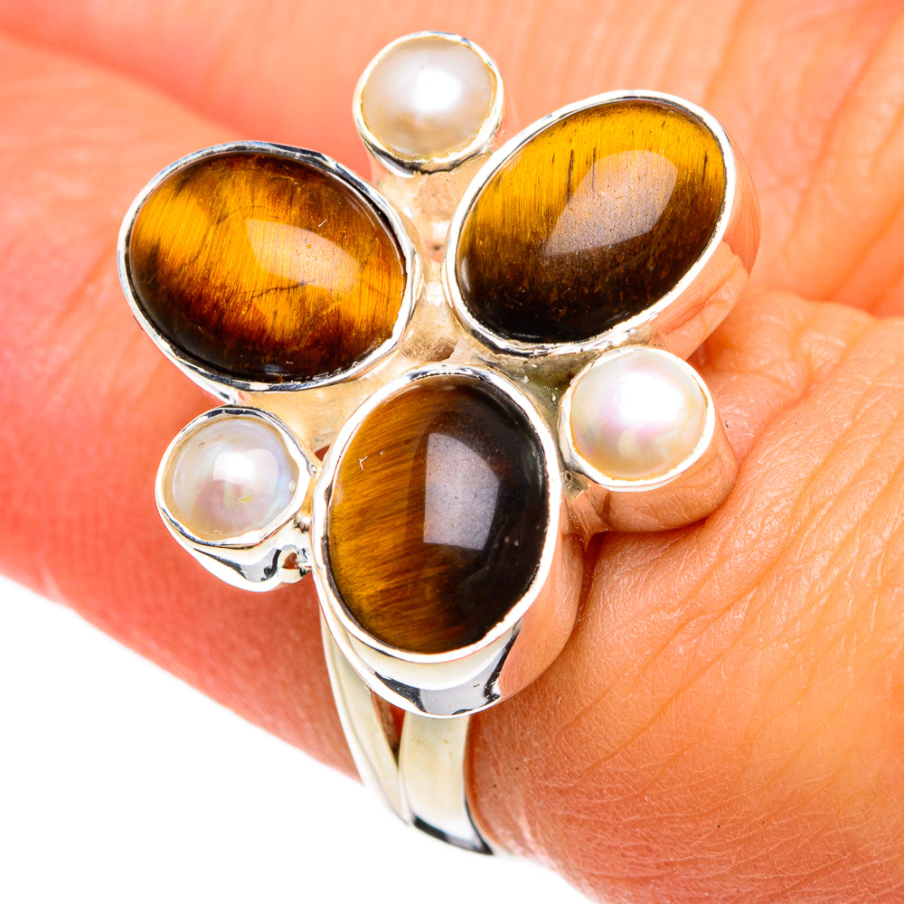 Tiger Eye Rings handcrafted by Anasilvercos - RING80282