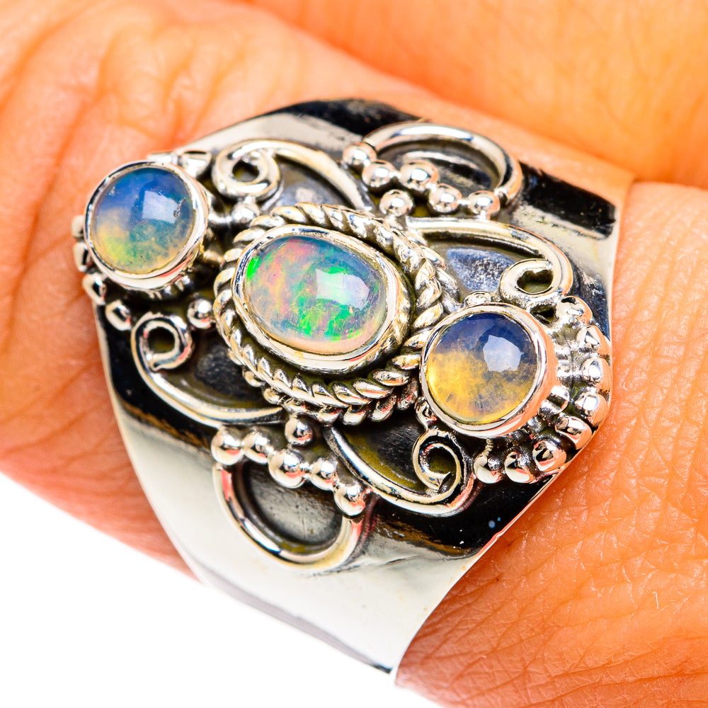 Ethiopian Opal Rings handcrafted by Anasilvercos - RING80300