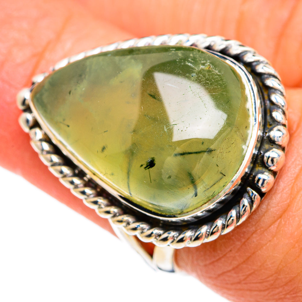 Prehnite Rings handcrafted by Anasilvercos - RING80313