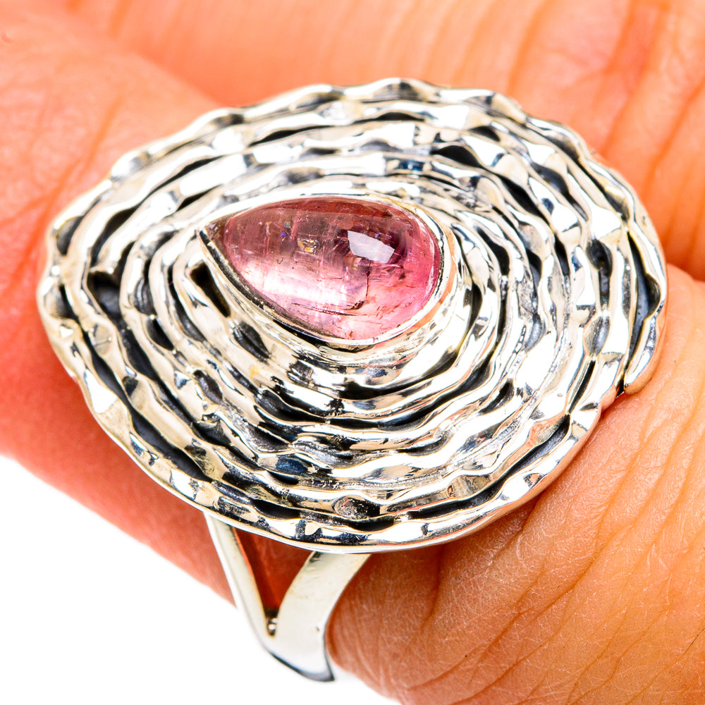 Pink Tourmaline Rings handcrafted by Anasilvercos - RING80320