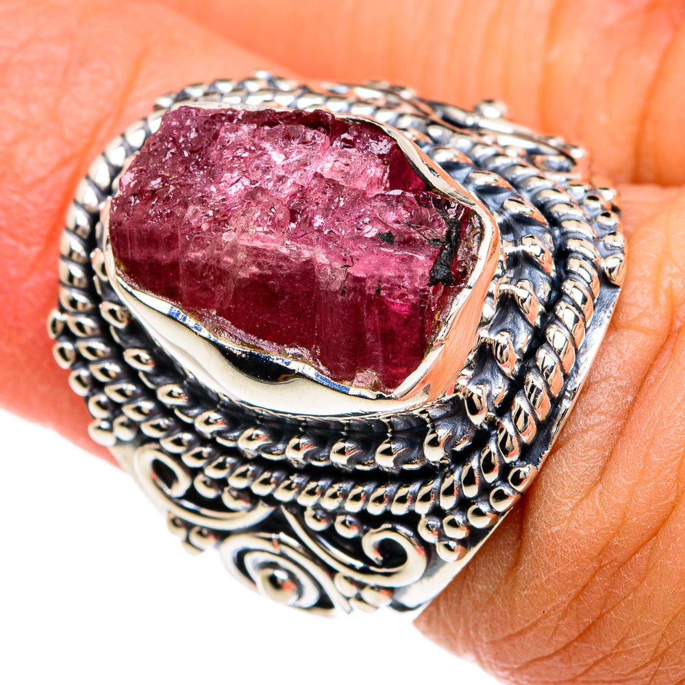 Pink Tourmaline Rings handcrafted by Anasilvercos - RING80321