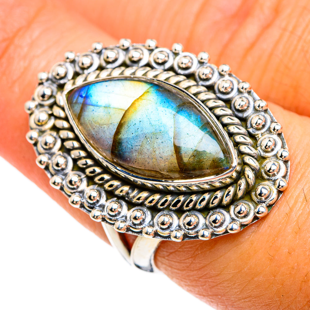 Labradorite Rings handcrafted by Anasilvercos - RING80334
