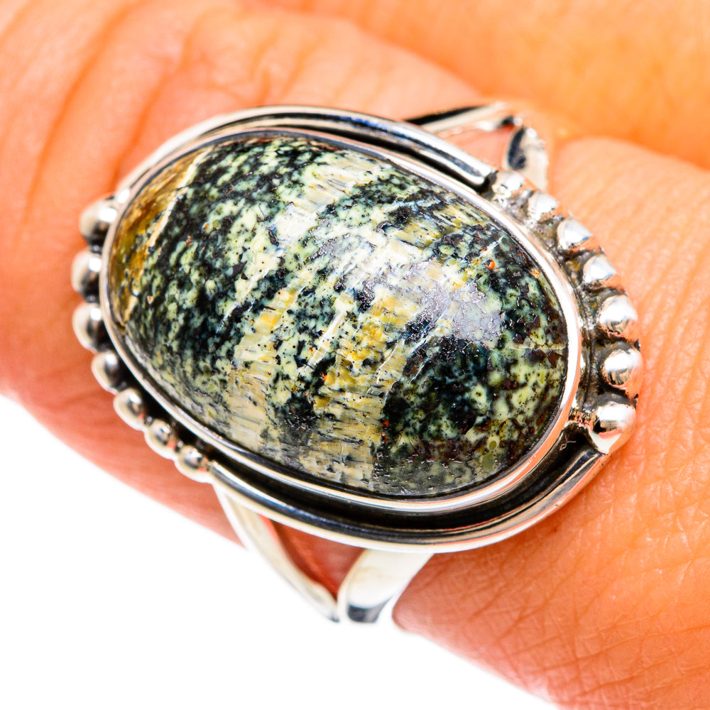 Lizard Jasper Rings handcrafted by Anasilvercos - RING80341