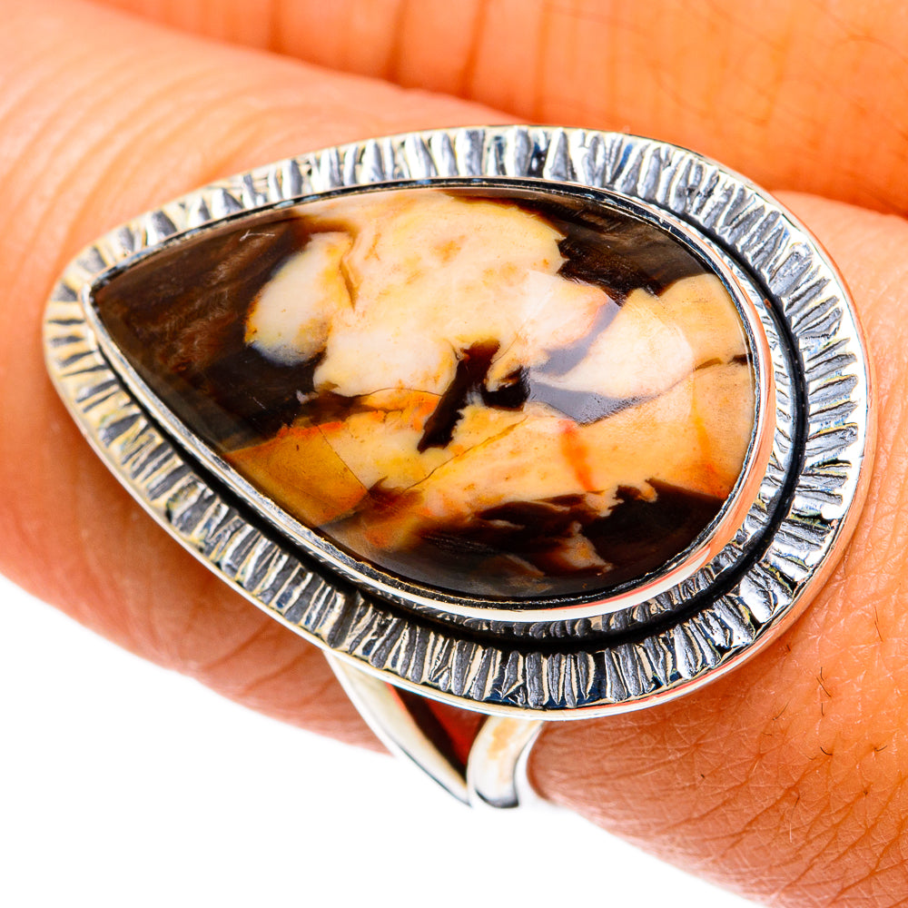 Peanut Wood Jasper Rings handcrafted by Anasilvercos - RING80343
