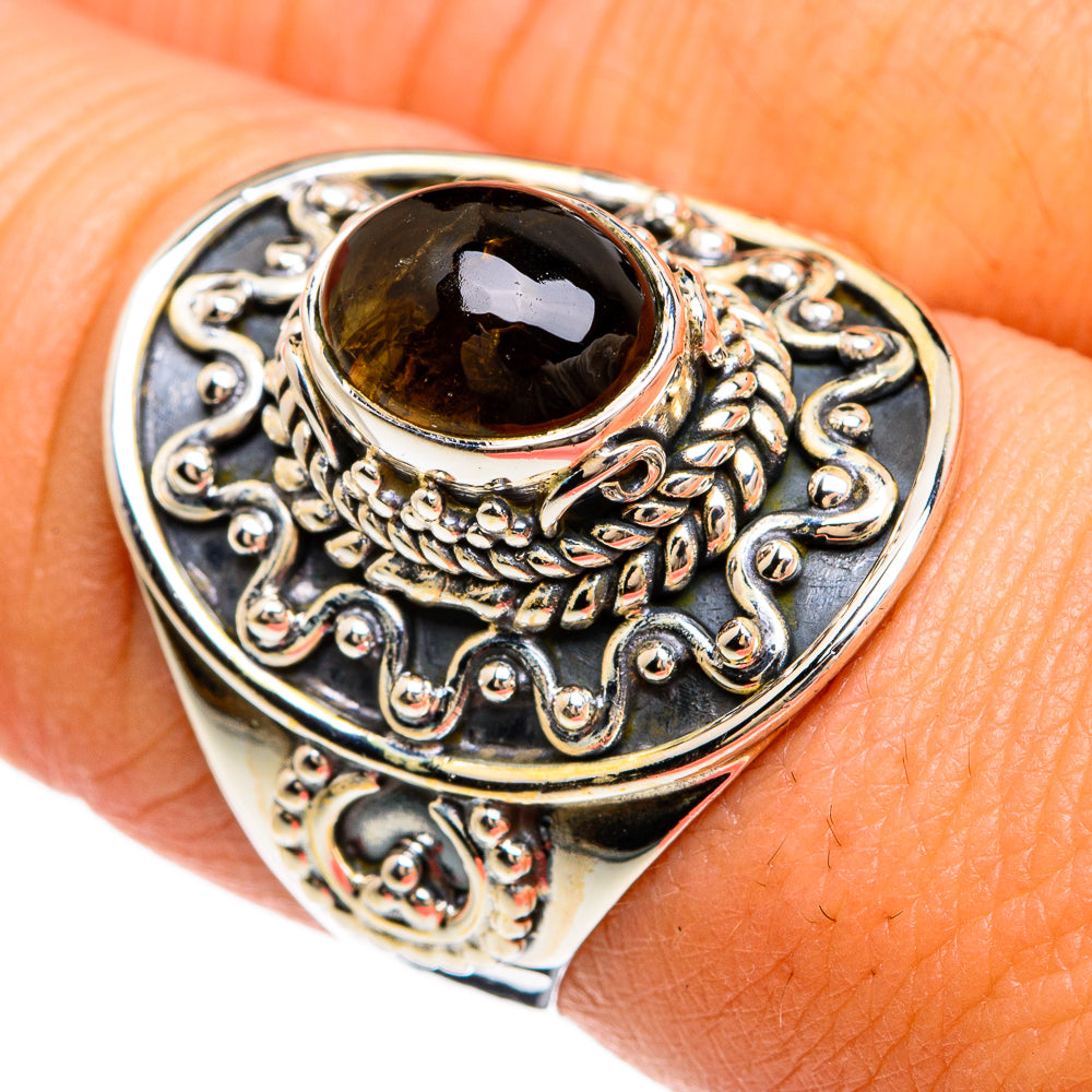 Smoky Quartz Rings handcrafted by Anasilvercos - RING80344