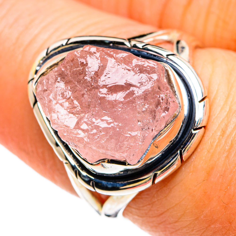 Rose Quartz Rings handcrafted by Anasilvercos - RING80348