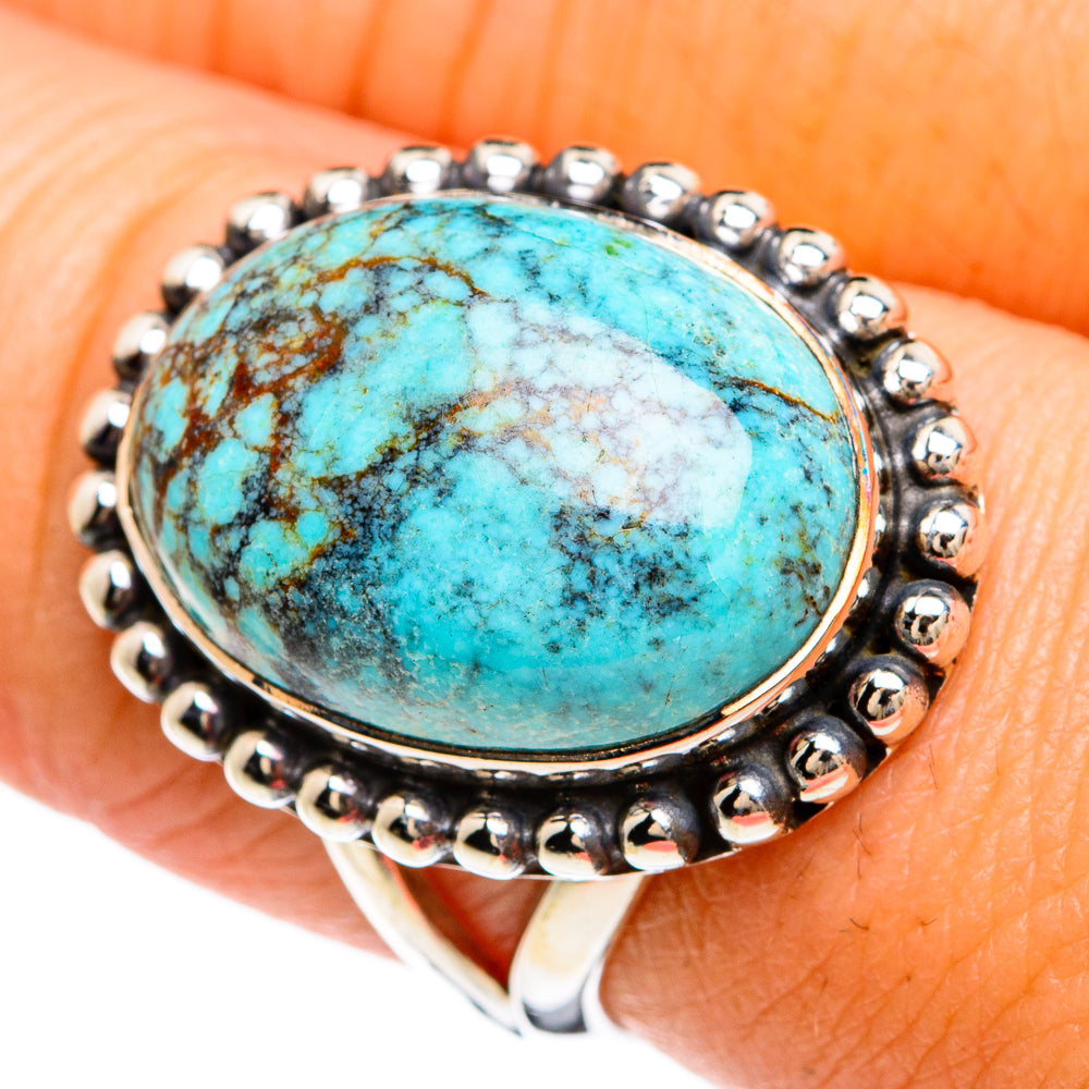 Tibetan Turquoise Rings handcrafted by Anasilvercos - RING80360