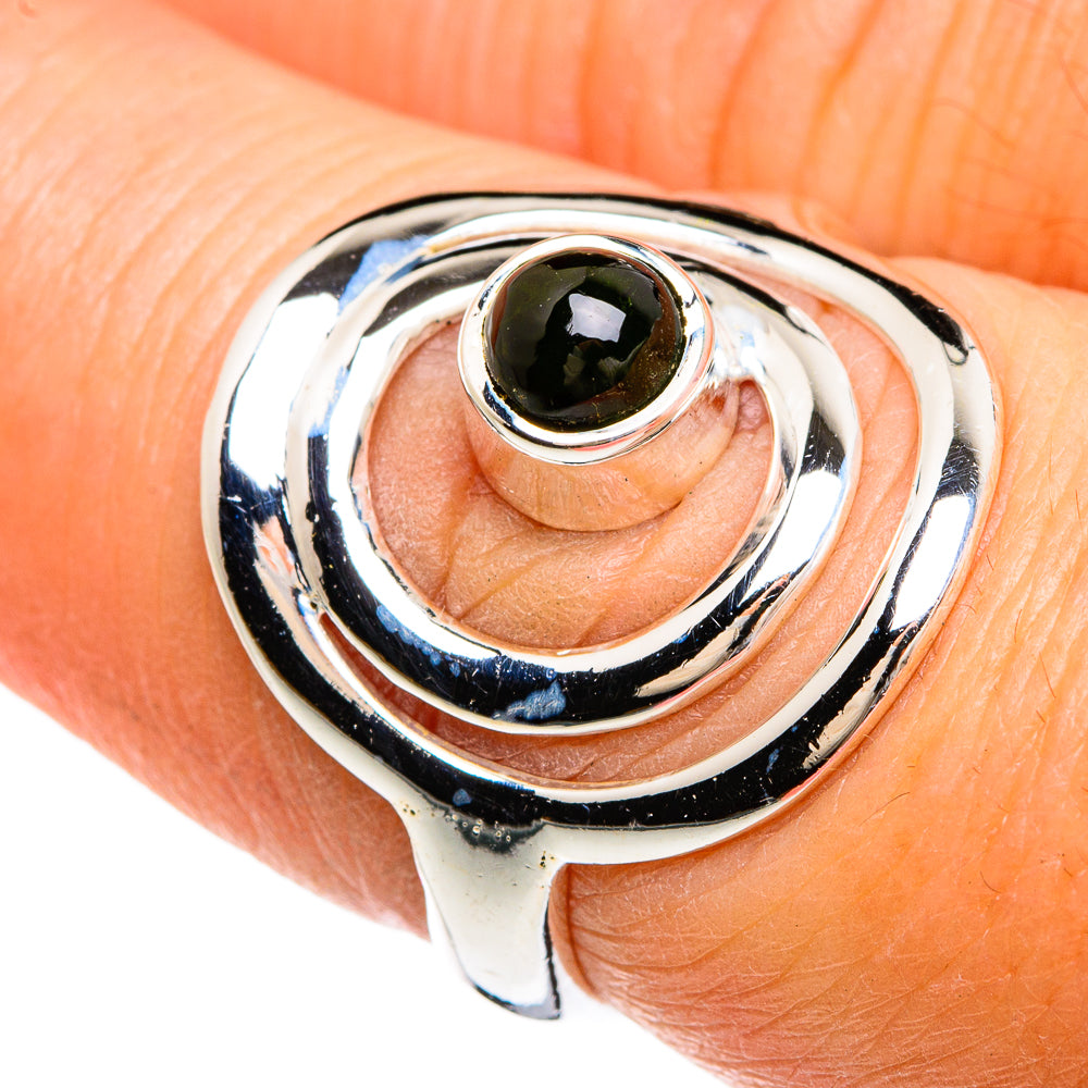 Green Tourmaline Rings handcrafted by Anasilvercos - RING80366