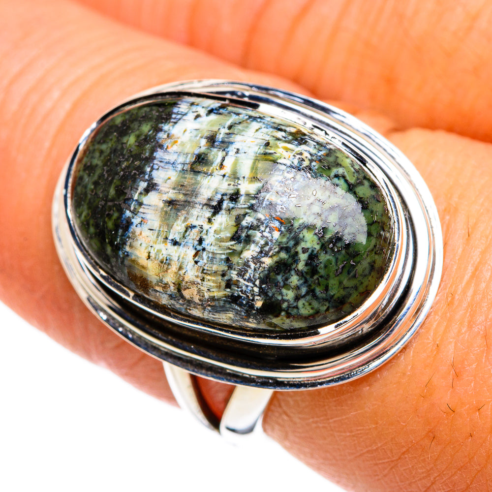 Lizard Jasper Rings handcrafted by Anasilvercos - RING80368