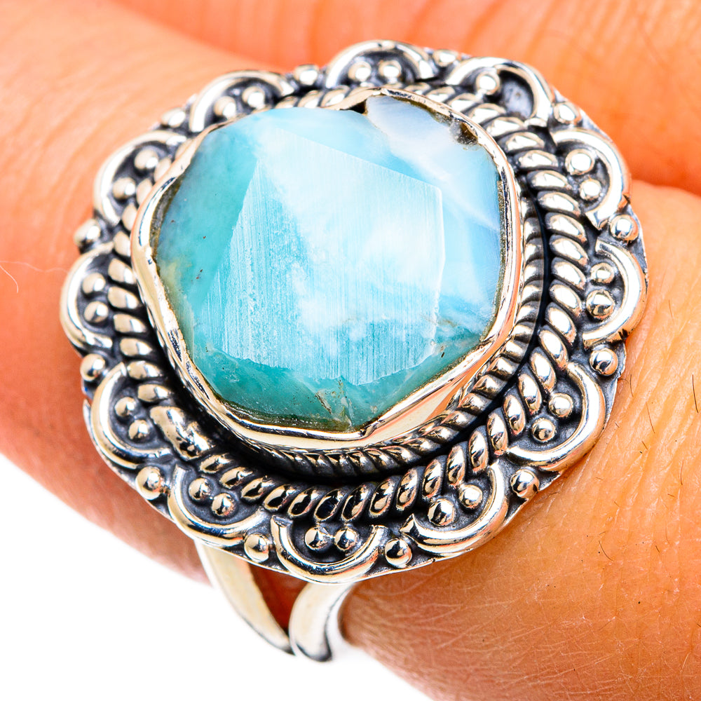 Larimar Rings handcrafted by Anasilvercos - RING80391