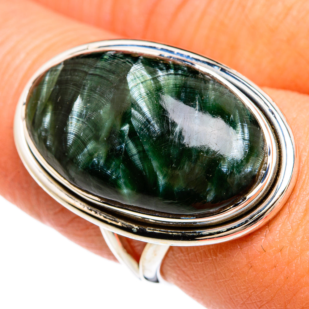 Seraphinite Rings handcrafted by Anasilvercos - RING80393