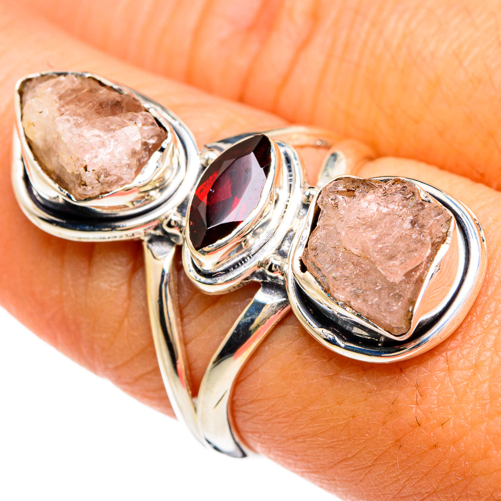 Rose Quartz Rings handcrafted by Anasilvercos - RING80450