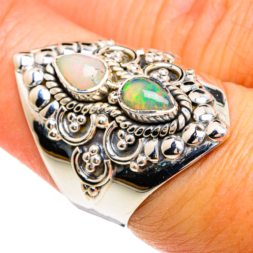 Ethiopian Opal Rings handcrafted by Anasilvercos - RING80459