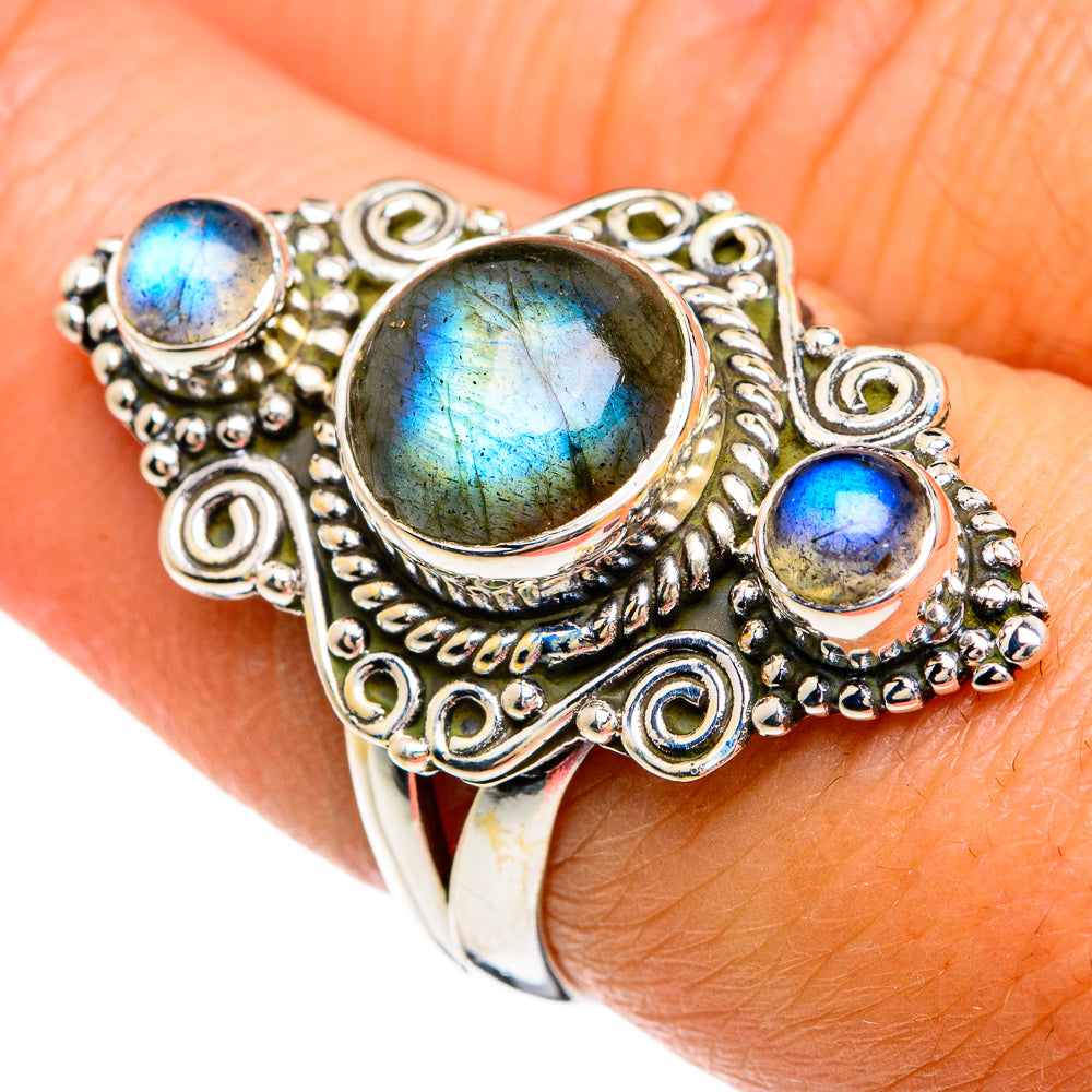 Labradorite Rings handcrafted by Anasilvercos - RING80462