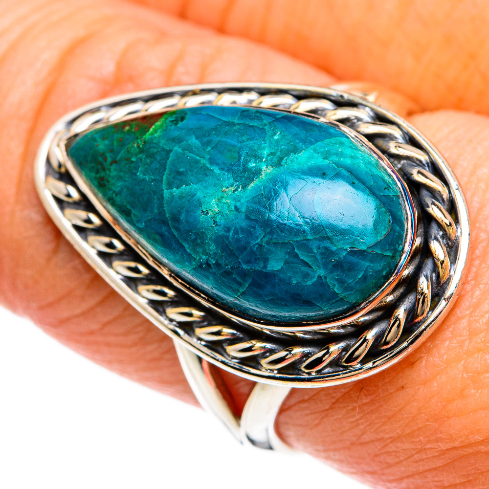 Chrysocolla Rings handcrafted by Anasilvercos - RING80484