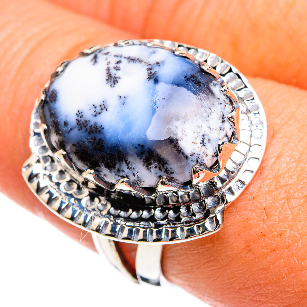 Dendritic Opal Rings handcrafted by Anasilvercos - RING80504