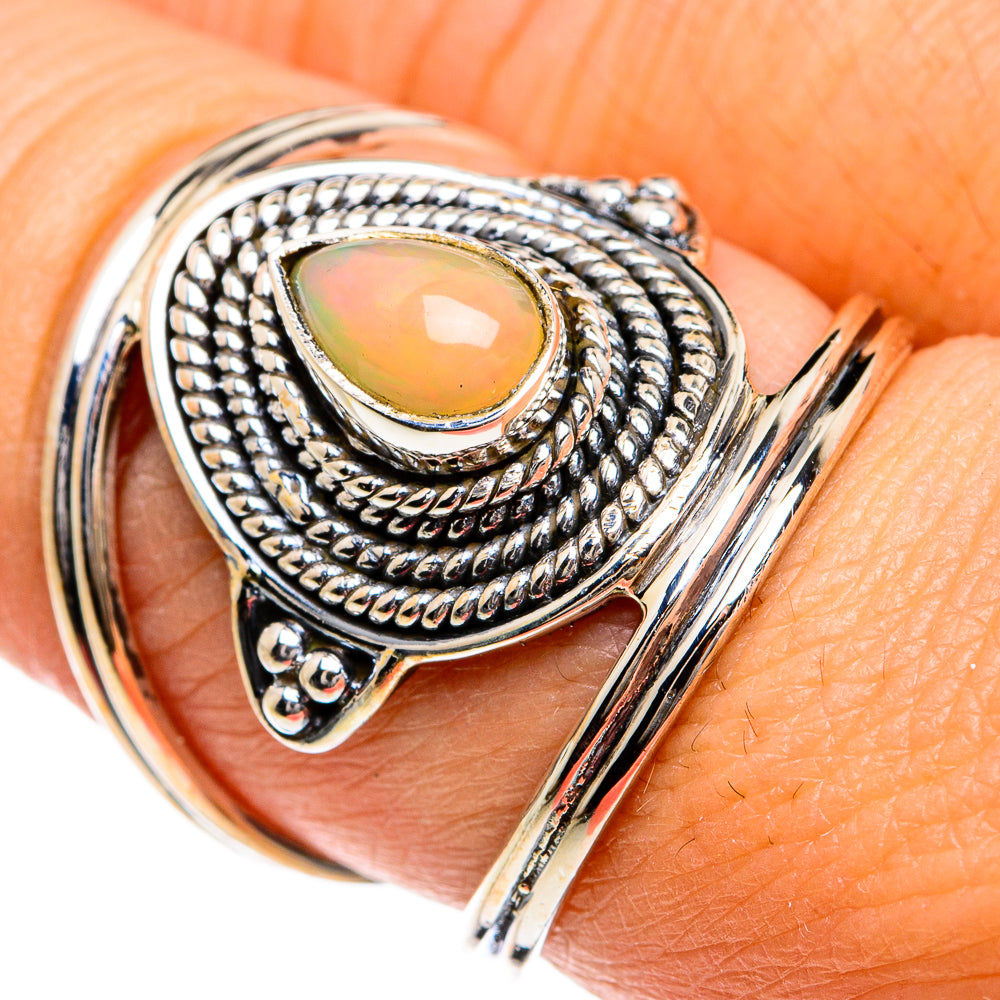 Ethiopian Opal Rings handcrafted by Anasilvercos - RING80505