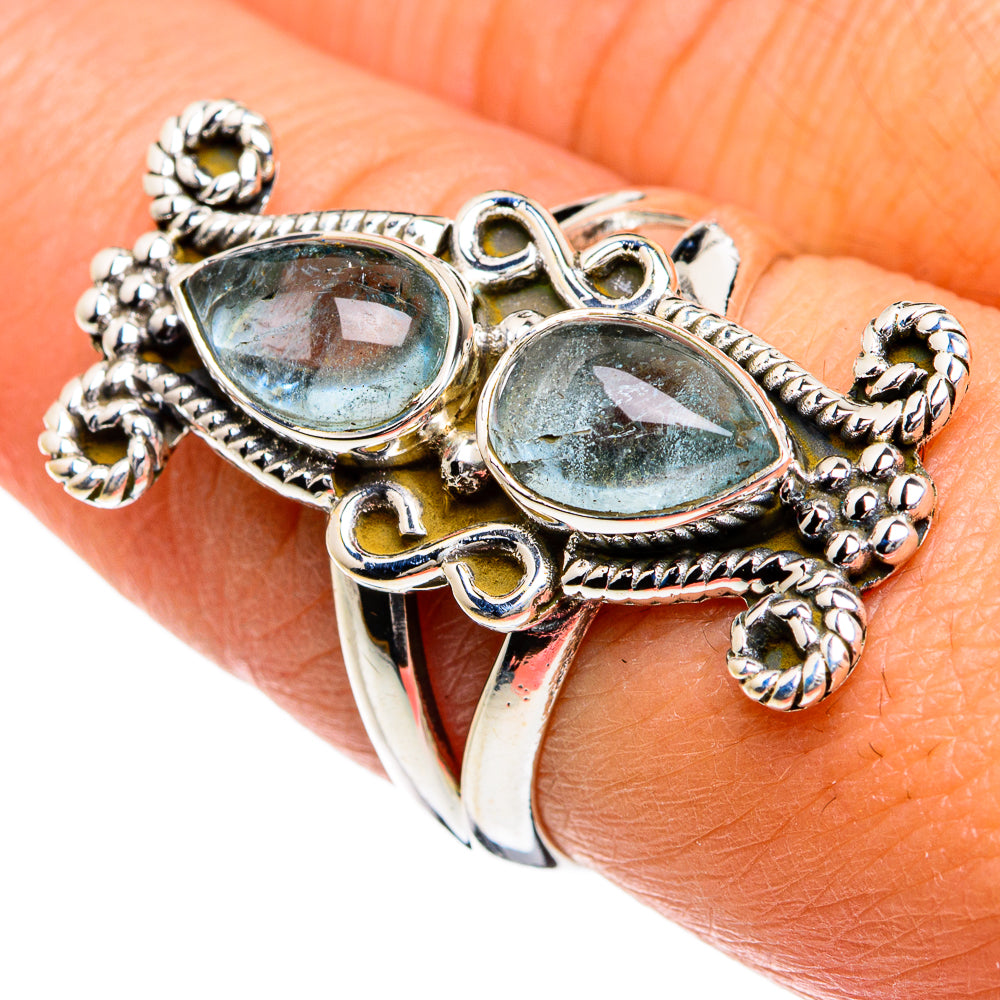 Aquamarine Rings handcrafted by Anasilvercos - RING80509