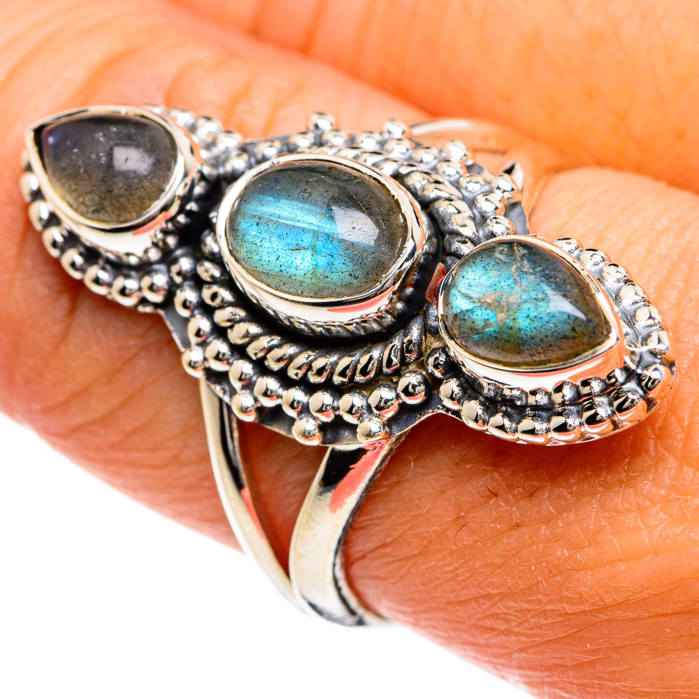 Labradorite Rings handcrafted by Anasilvercos - RING80512
