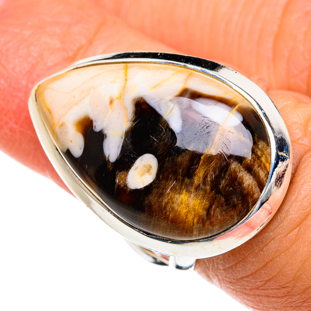 Peanut Wood Jasper Rings handcrafted by Anasilvercos - RING80515