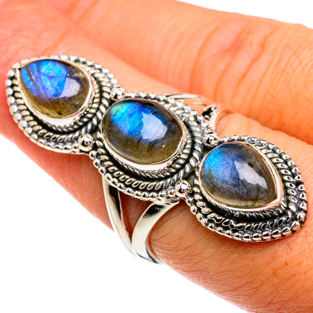 Labradorite Rings handcrafted by Anasilvercos - RING80533