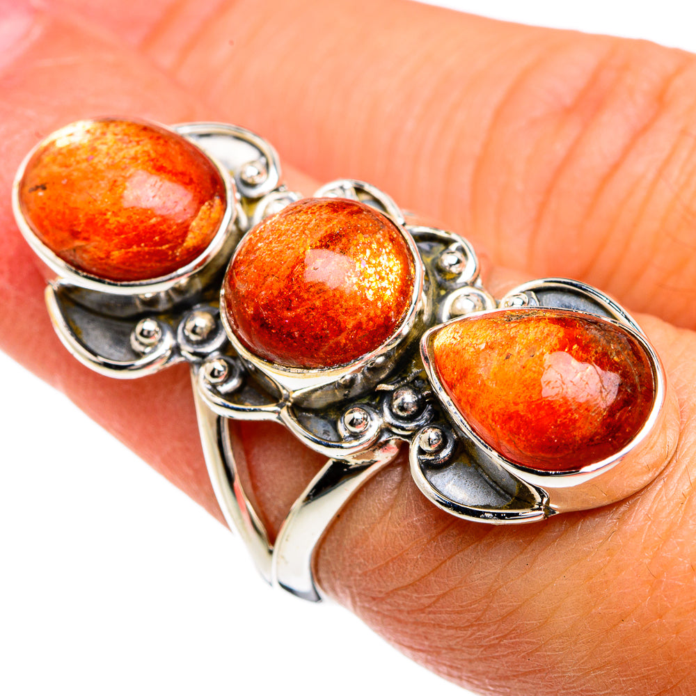 Sunstone Rings handcrafted by Anasilvercos - RING80546
