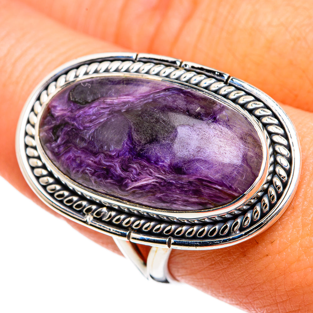Charoite Rings handcrafted by Anasilvercos - RING80552