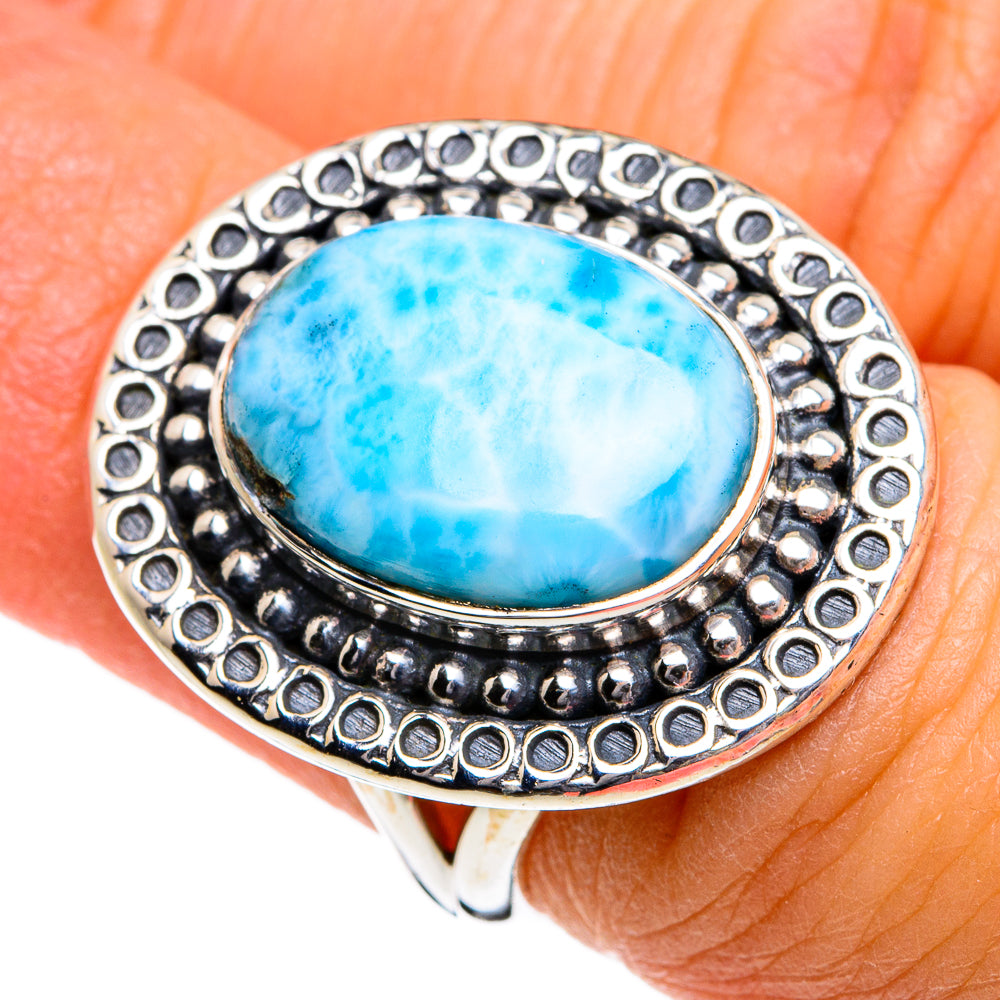Larimar Rings handcrafted by Anasilvercos - RING80576