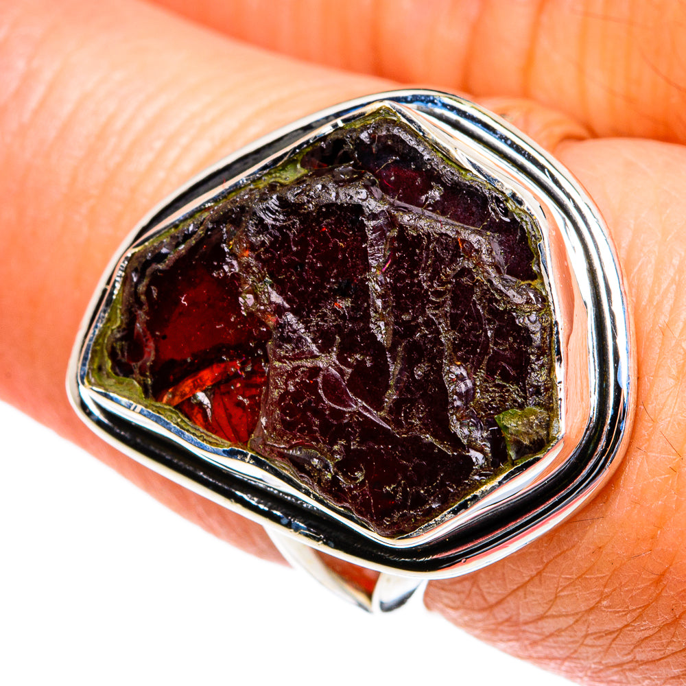 Garnet Rings handcrafted by Anasilvercos - RING80588