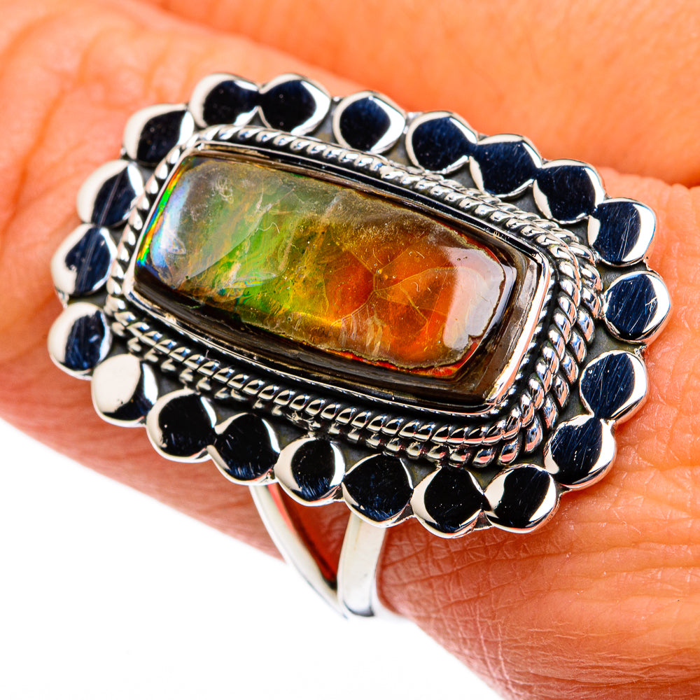 Ammolite Rings handcrafted by Anasilvercos - RING80599