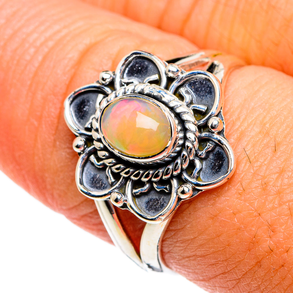 Ethiopian Opal Rings handcrafted by Anasilvercos - RING80602
