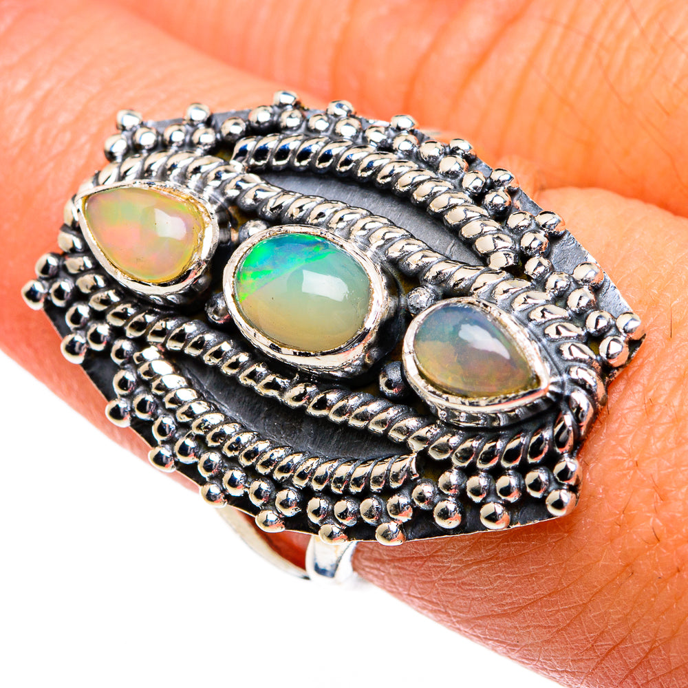 Ethiopian Opal Rings handcrafted by Anasilvercos - RING80603