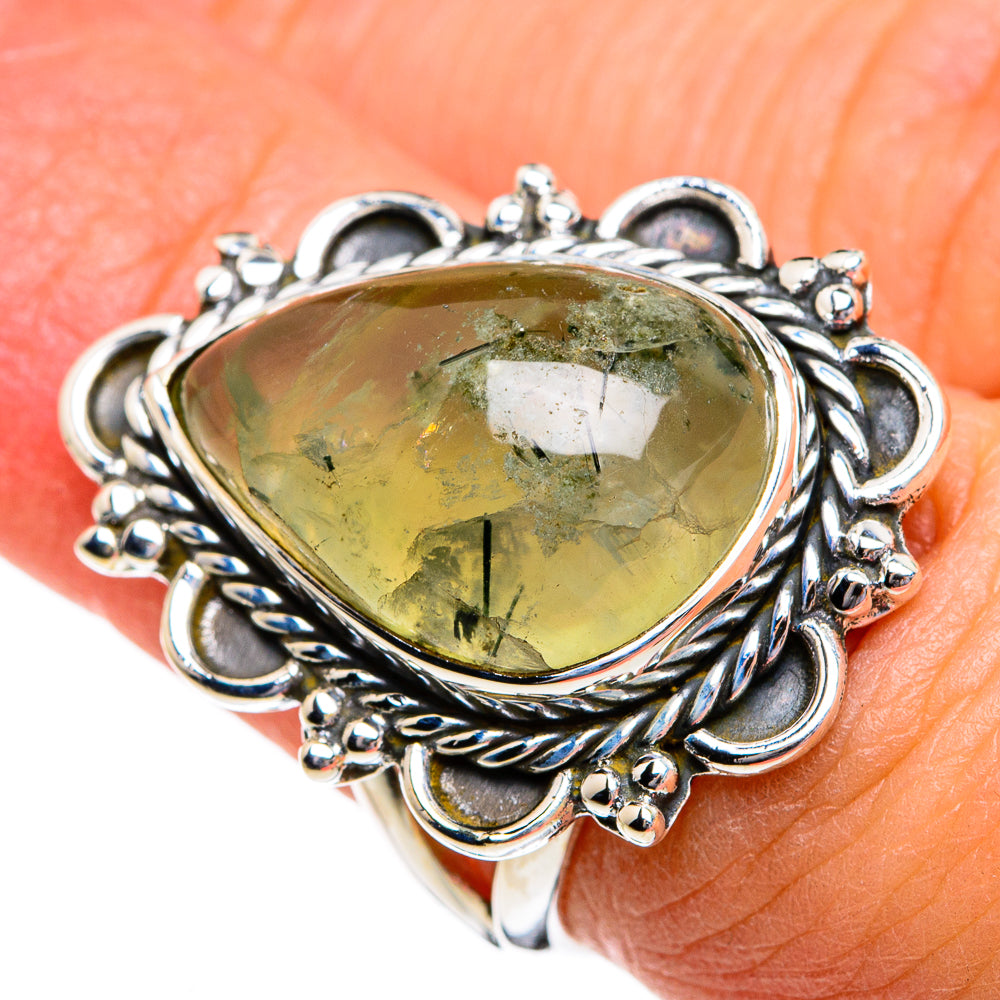 Prehnite Rings handcrafted by Anasilvercos - RING80615