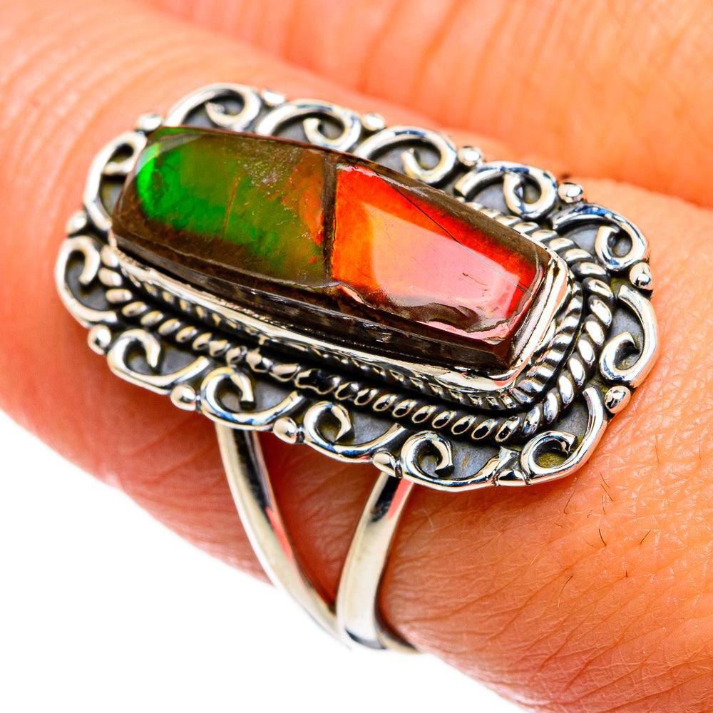 Ammolite Rings handcrafted by Anasilvercos - RING80665
