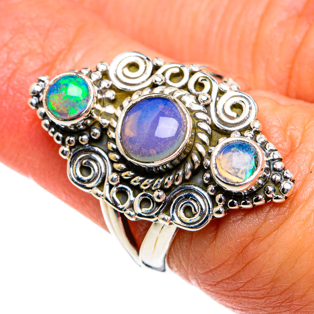 Ethiopian Opal Rings handcrafted by Anasilvercos - RING80666