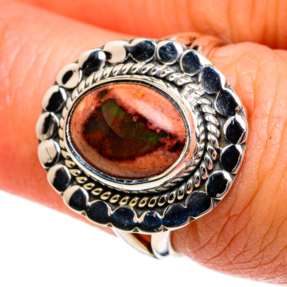 Mexican Fire Opal Rings handcrafted by Anasilvercos - RING80667