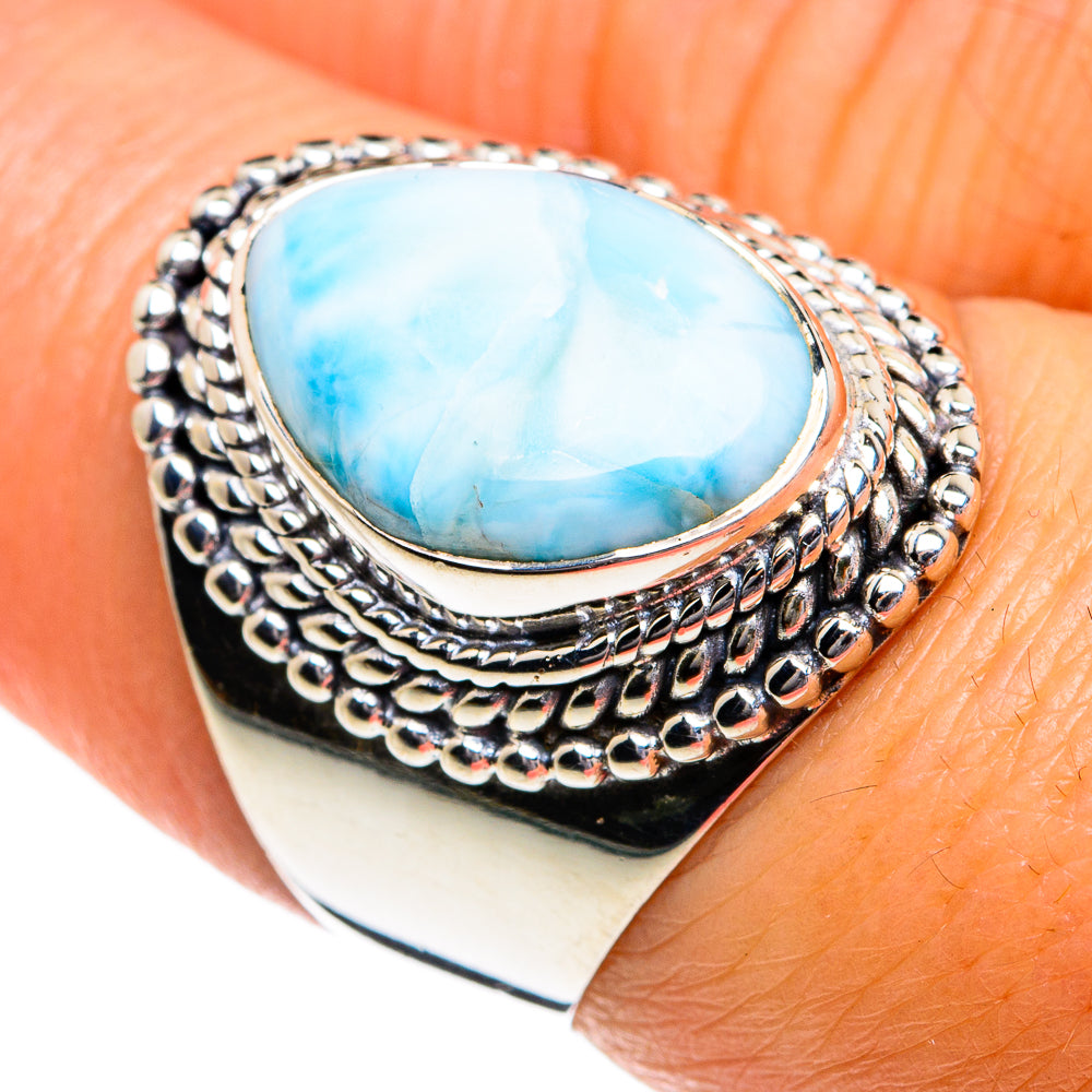 Larimar Rings handcrafted by Anasilvercos - RING80729